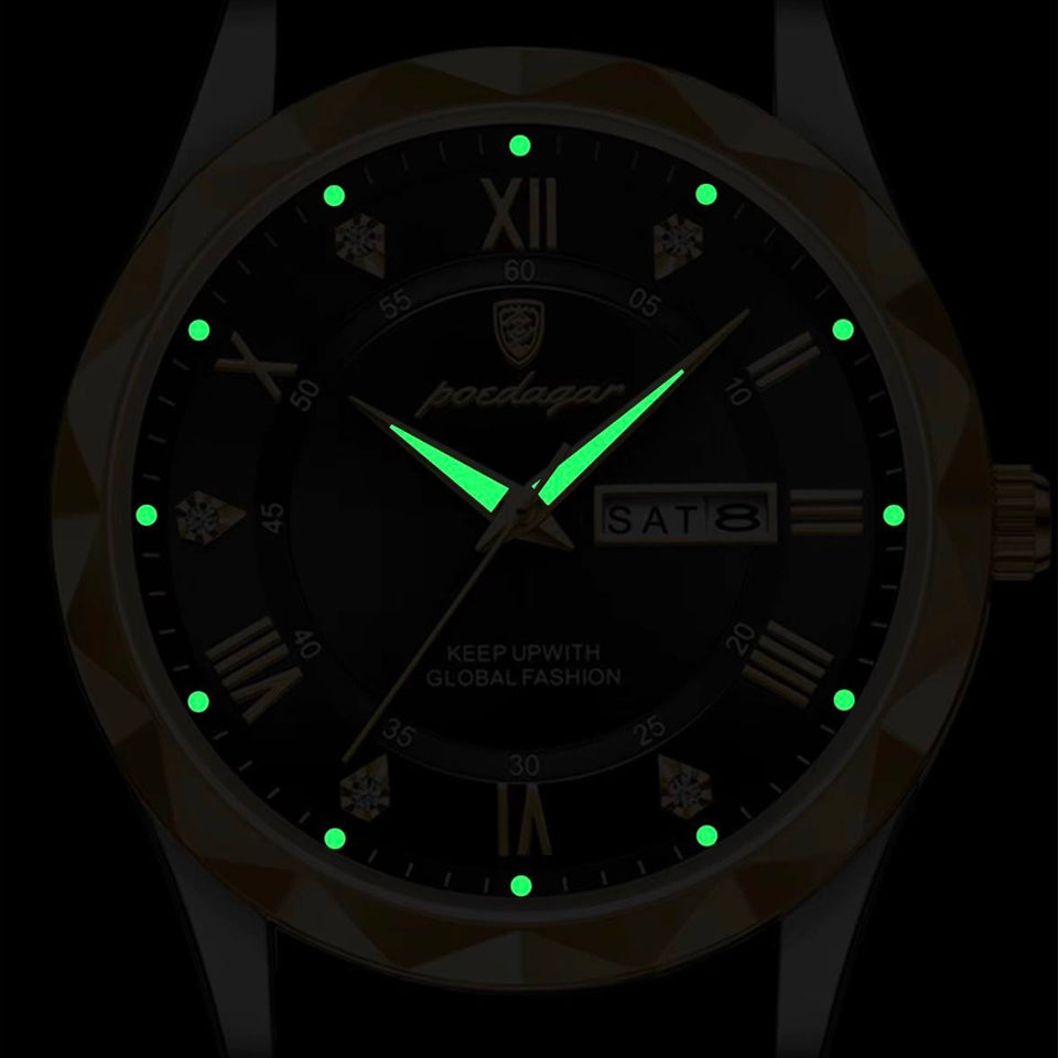 Poedgar™ Reloj Hombre Fondo Negro Exclusivo