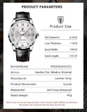 Poedgar™ Reloj Hombre Fondo Blanco Correa Negra